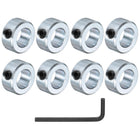 8pcs Set Screw Shaft Collars 5/8" Bore Zinc Plated Steel Shaft Collars, 1-1/8" OD, 1/2" Width Axle Collar Clamp with Hex Wrench