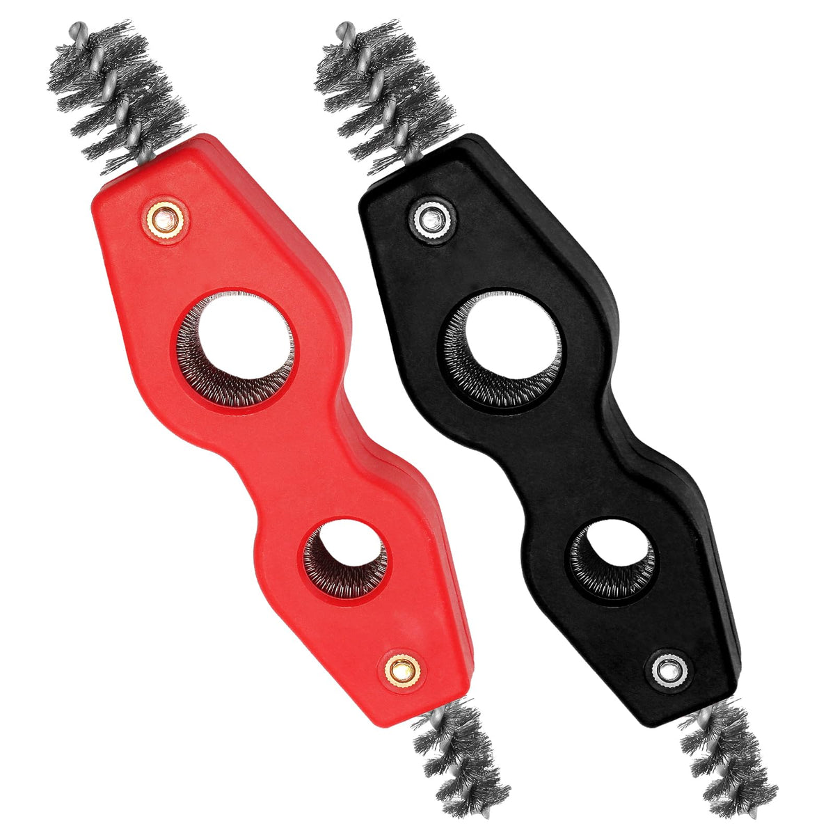 LinkMejor 2PCS 4-in-1 Pulitore Tubo di Rame, Spazzola di Smussatura 1/2" & 3/4"