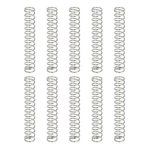 10Pcs Compression Springs, 0.8mm Wire Diameter x 9mm OD x 50mm Length 304 Stainless Steel Extension Spring Ballpoint Pen Pressure Springs for Shop Home Repairs, Silver