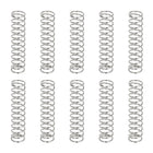 10Pcs Compression Springs, 0.9mm Wire Diameter x 10mm OD x 50mm Length 304 Stainless Steel Extension Spring Ballpoint Pen Pressure Springs for Shop Home Repairs, Silver