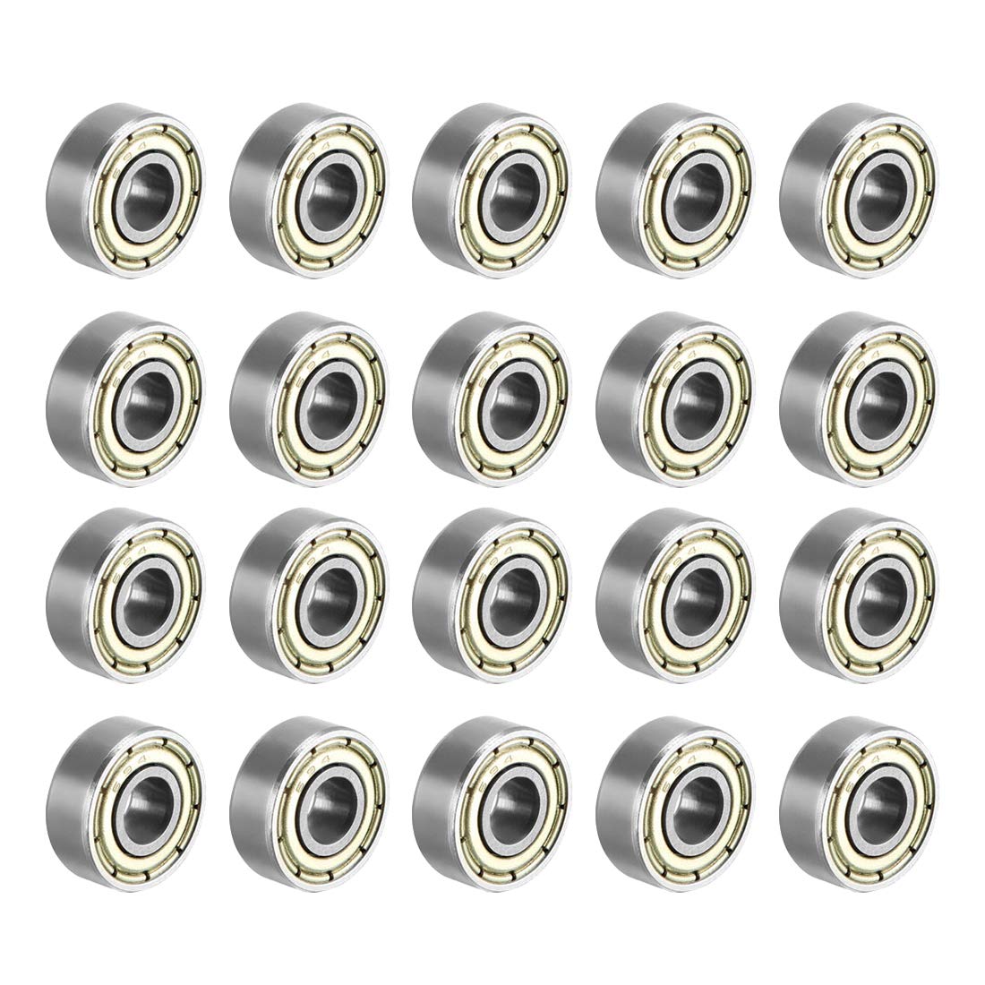 694ZZ Deep Groove Ball Bearing Double Shield 694-2Z 1080094, 4mm x 11mm x 4mm Carbon Steel Bearings (Pack of 20)