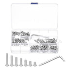 M5 Torx Security Screws Kit, (M5x8/10/12/16/20/25/30mm) 70pcs 304 Stainless Steel Round Head Tamper Proof Screw, W 1pcs T25 Wrench Bolts