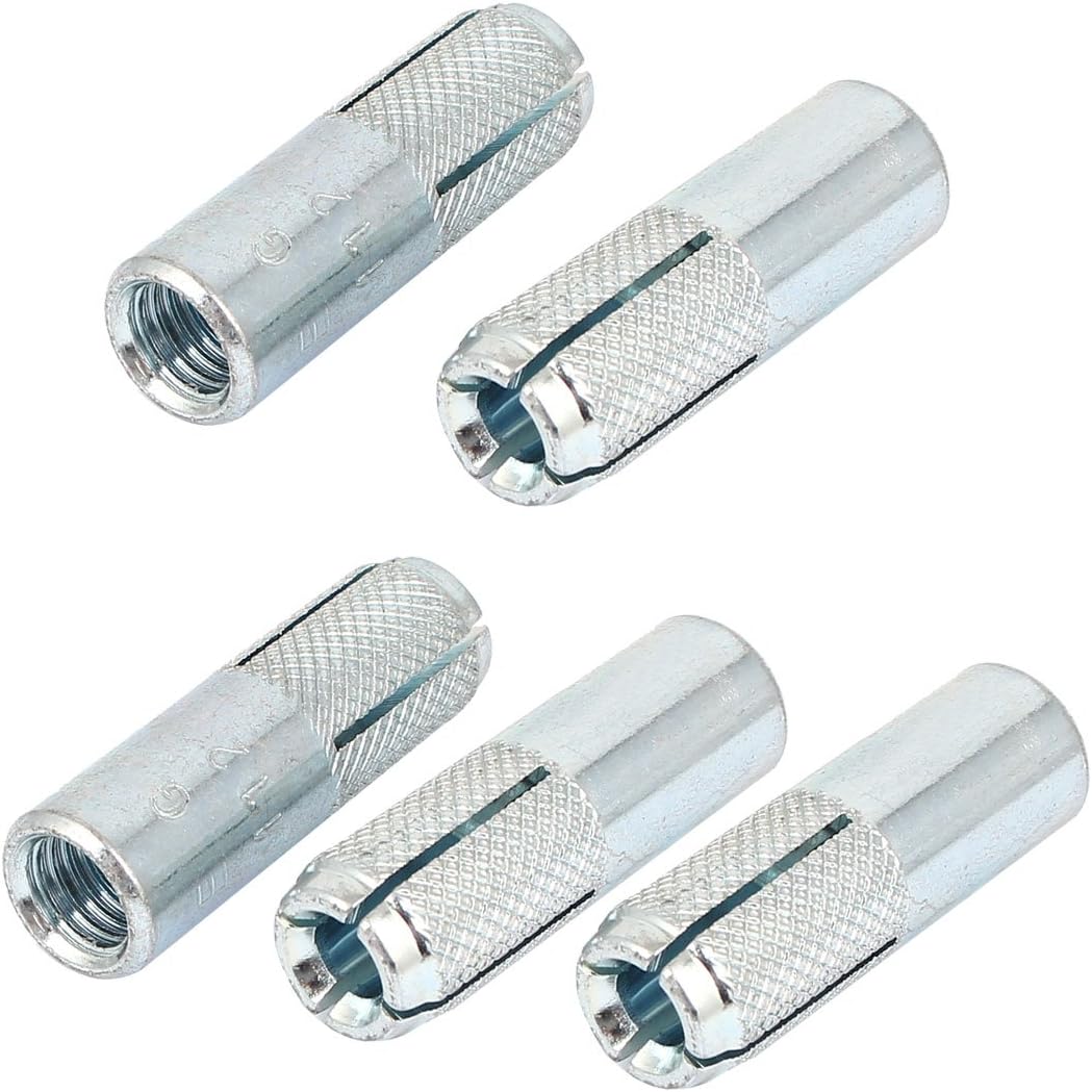 M12 Threaded Expansion Bolt Sleeve Anchors Tool 50mm Long 5 Pcs