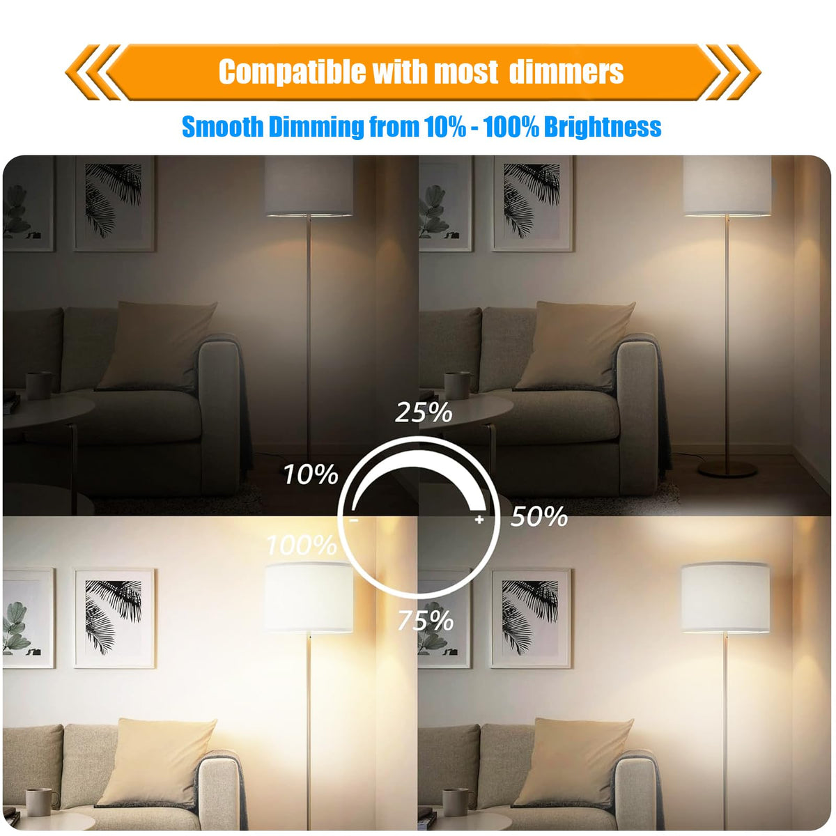 LinkMejor T45 Dimmbare LED Birne 60 Watt Äquivalent, 5000K Tageslicht, 6er Pack