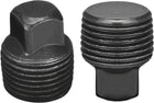 Outer Square Head Socket Pipe Fitting Plug 3/8NPT Male Thread Carbon Steel 2Pcs for Terminate Pipe Ends