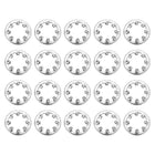 50Pcs 10# Internal Tooth Lock Washer, 304 Stainless Steel Multi-Tooth Star Washer Locking Fastener, Silver Tone