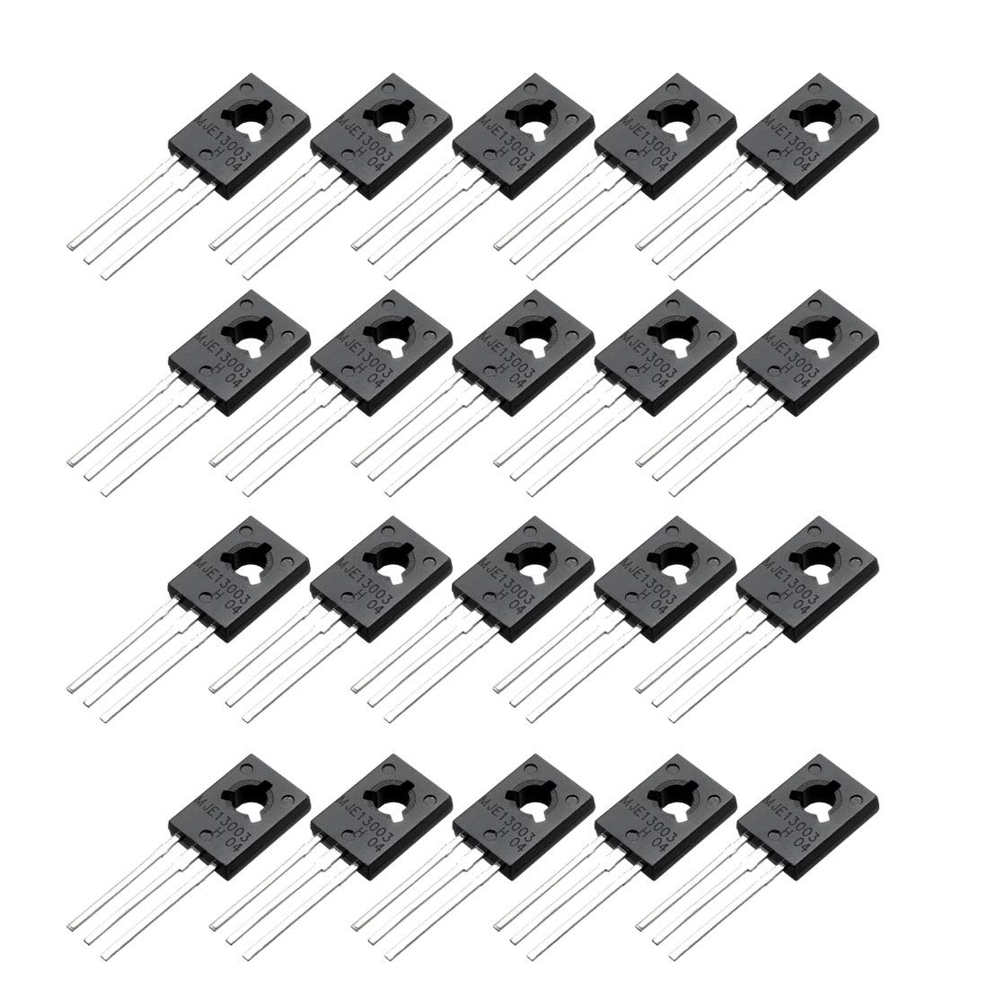 20 Pcs 13003 Transistor TO-126 NPN 3 Pins PCB Through Hole Bipolar 400V 1.5A 1.25W