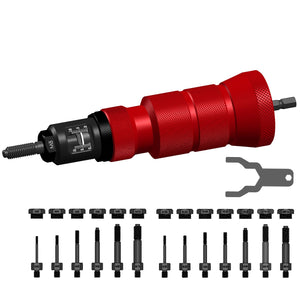 リンクメホア X1 ピールトーストリベットナットドリルアダプター、M3-M10 & 6-32 to 3/8-16
