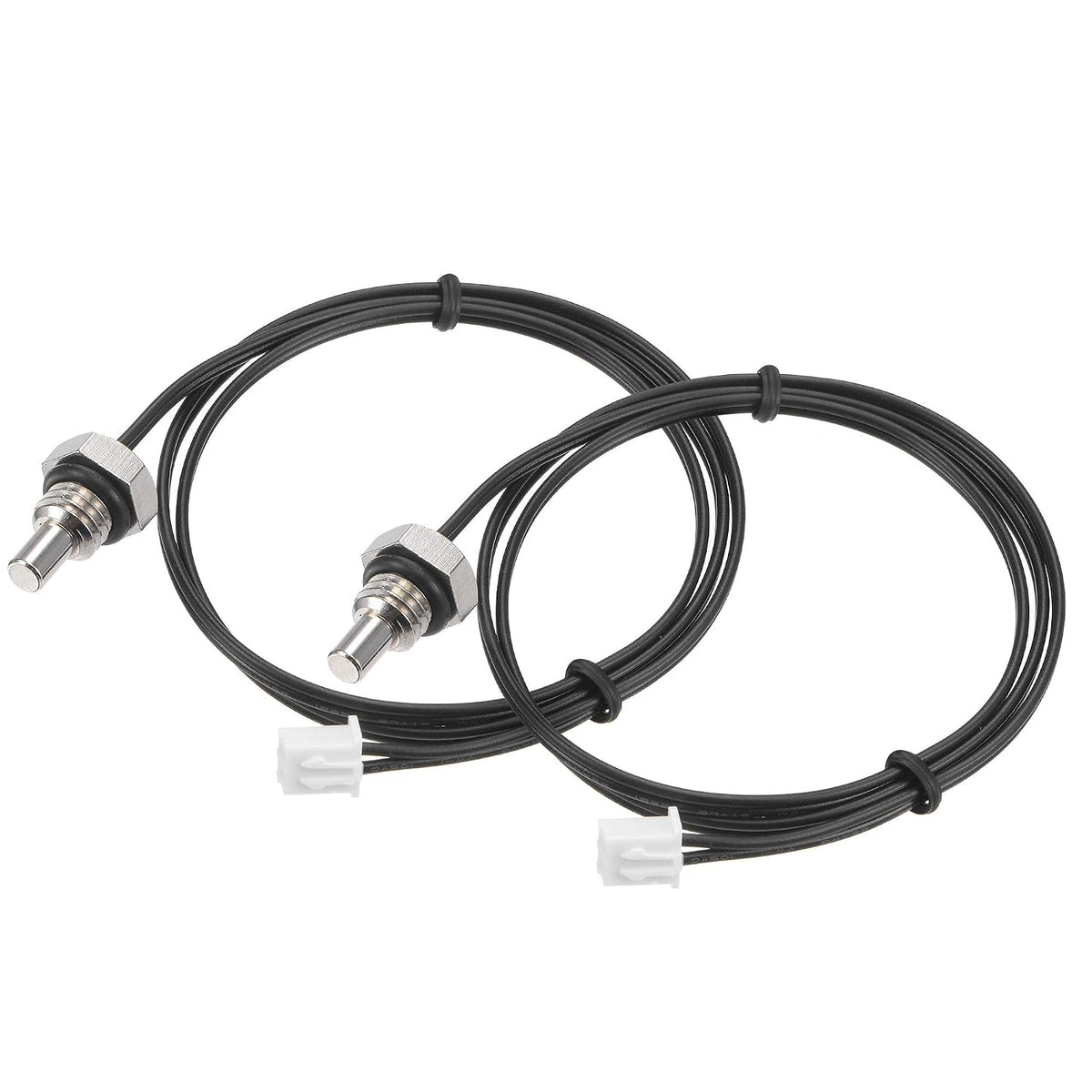 2pcs 10K Temperature Sensor Probe, M8 NTC Thermal Sensor Probe Cable 50cm