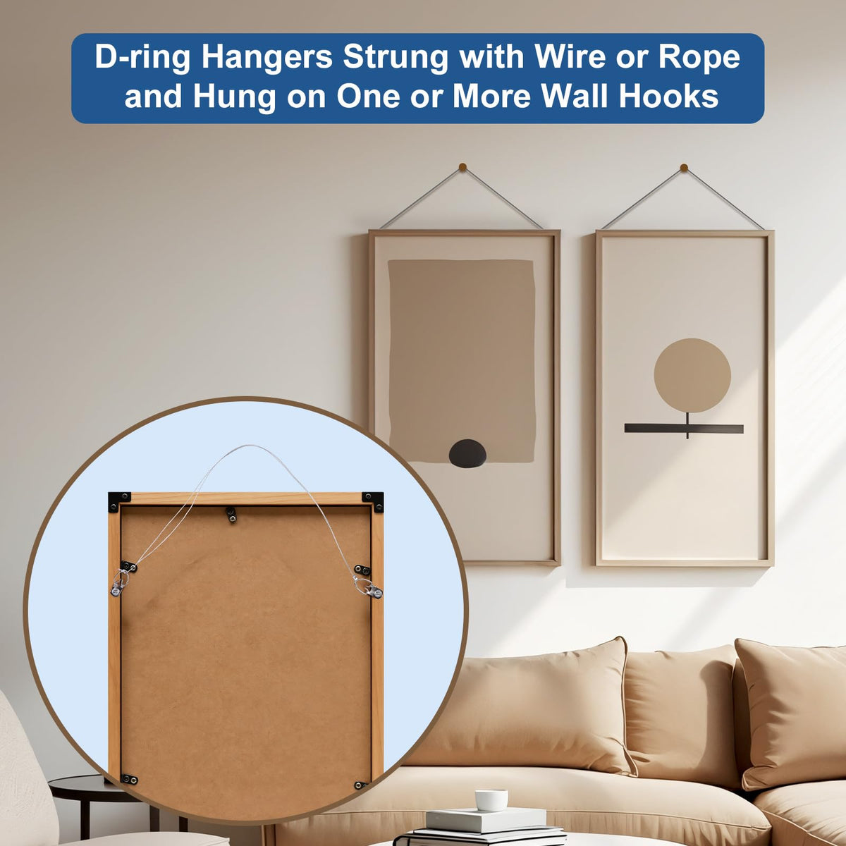 Kit de Ganchos de Suspensão de Imagens 181 Pcs Fio Anel D Hanger Quadro Metálico