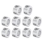 10pcs Set Screw Collars 8mm Bore, Aluminum Shaft Collars, 14mm OD and 8mm Thickness, Set Screw Clamp Collar, Stop Collar for Linear Rod Shaft Guide