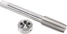 1/2"-13 UNC Tap and Die Set, HSS Machine Thread Tap with Round Threading Die, Right Hand
