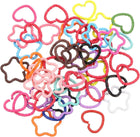 50Pcs Open Jump Rings, 16mm Colorful Star Heart Connectors for DIY Crafts Bracelet Necklaces Jewelry Making, 1 Set of Multi Color