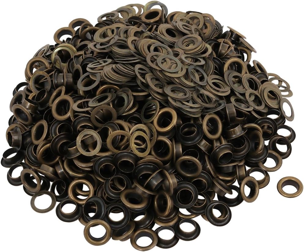 500pcs 6mm Brass Eyelet Grommets Bronze Tone for Clothes Leather Canvas