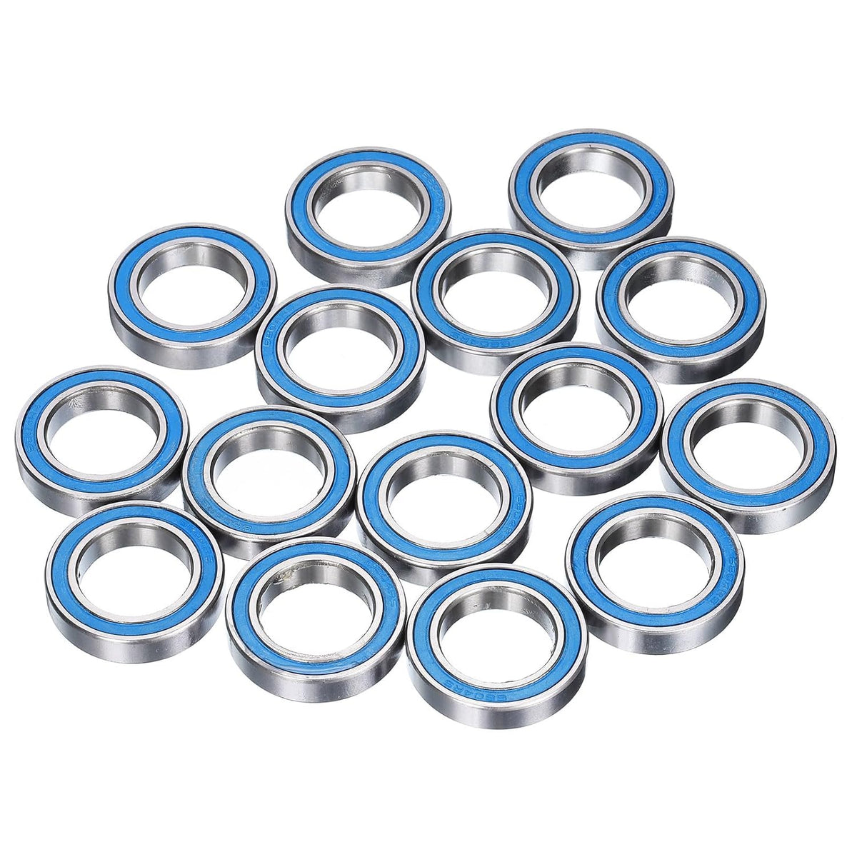 15pcs 6804-2RS Miniature Deep Groove Ball Bearings 20x32x7mm Double Sealed Bearings (Blue) for Electric Motor, Home Appliances, Machinery, (ABEC 3)