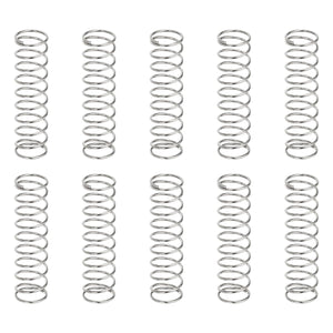 10Pcs Compression Springs, 0.9mm Wire Diameter x 12mm OD x 45mm Length 304 Stainless Steel Extension Spring Ballpoint Pen Pressure Springs for Shop Home Repairs, Silver