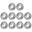 MF84ZZ Flanged Ball Bearing 4x8x3mm Double Shielded Chrome Steel Flange Bearings, 10pcs