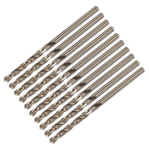 10pz Viti Trapano a Tazza a Filo Rettile in Titanio Dorato e Nitrurato Nero di Acciaio a Velocità Superiore (HSS) 4341 con Mastro 2.8mm per Acciaio Inox Lega Metallo Plastica Legno