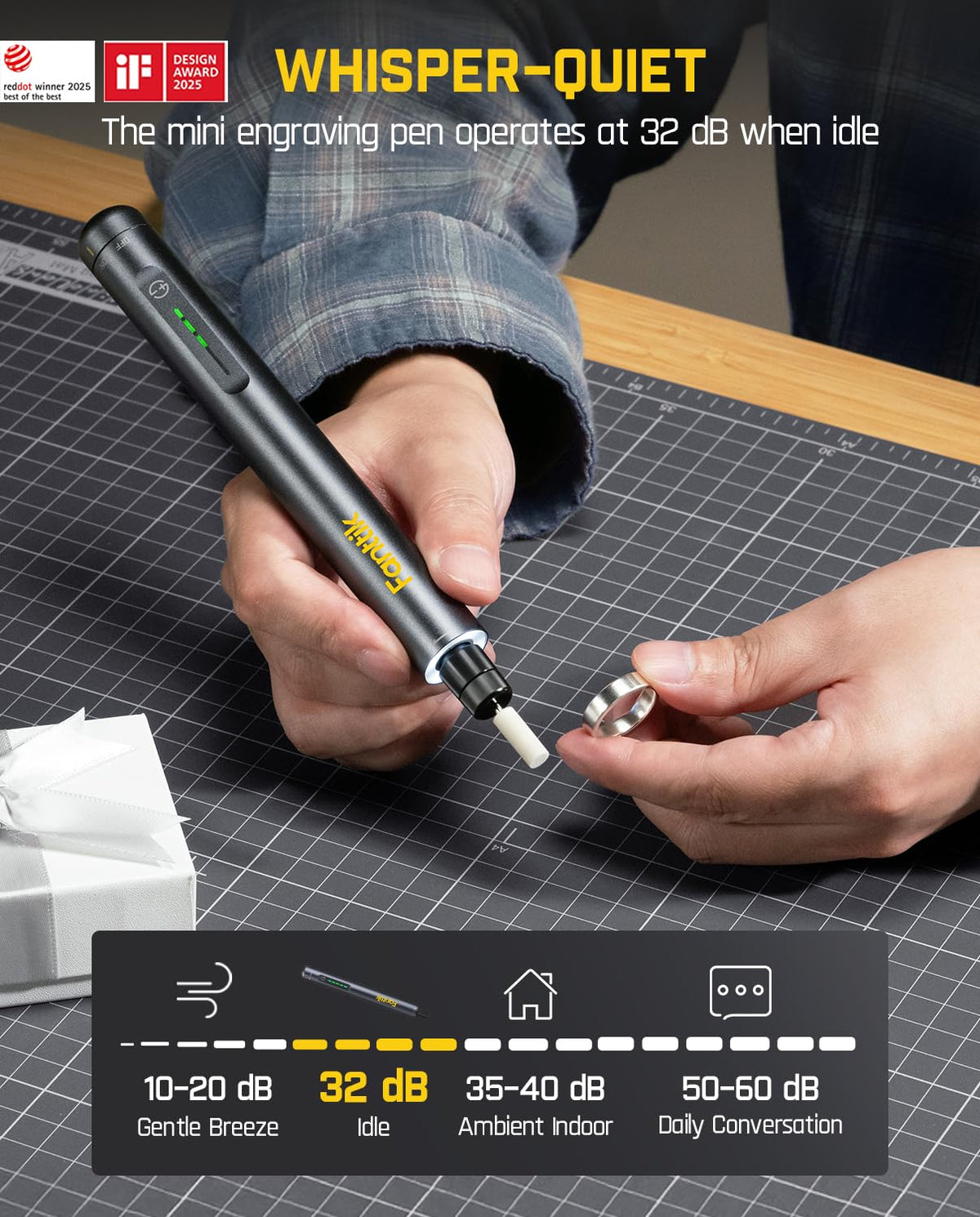 LinkMejor F2 Master Mini Trådløs Rotasjonstverktøy Sett for 3D-sandingsmaskin