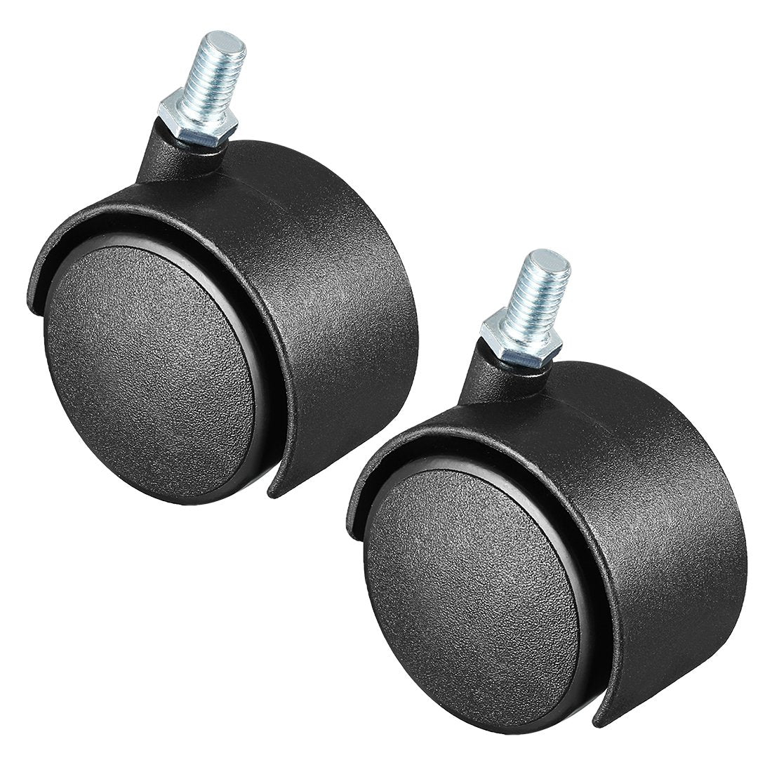 2 Pcs 2 Inch Swivel Caster Wheels Nylon 360 Degree Threaded Stem Caster Wheel, M8 x 15mm, 39lb Capacity