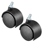 2 Pcs 2 Inch Swivel Caster Wheels Nylon 360 Degree Threaded Stem Caster Wheel, M8 x 15mm, 39lb Capacity