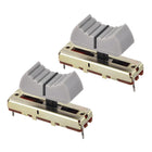 Fader résisteurs variables mélangeur 35mm curseur droit potentiomètre B50K Ohm gris noir boutons 2pcs