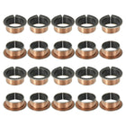 20Pcs Flanged Sleeve Bearing, 18mm Bore x 20mm OD x 10mm Length, 26 x 1.0mm Flange Dia x t Sintered Bronze Bushings Self-Lubricating Bearings for Industrial Equipment