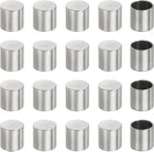 20 Pcs Stainless Steel Cord End Caps, 6 mm End Cap Barrel Beads Leather Cord End Caps for Jewelry Making DIY Tassel 7 mm Length Silver