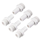 PVC Tube Fitting Adapter 16mm Barbed x G3/4 Male White for Aquariums, Water Tanks, Tubs, Pools 6Pcs