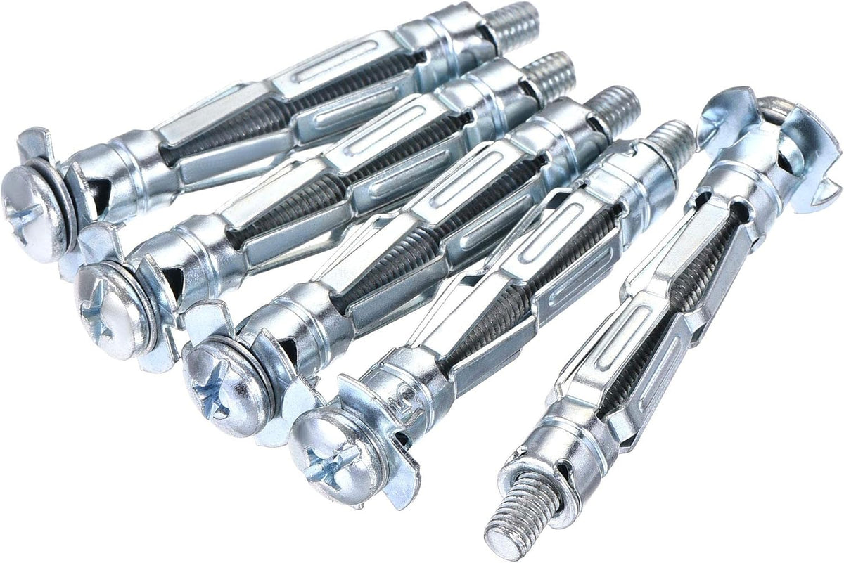 M5x52mm Hollow Drive Wall Bolt Screws Zinc Plated Steel for Drywall, Plaster and Tile 10pcs