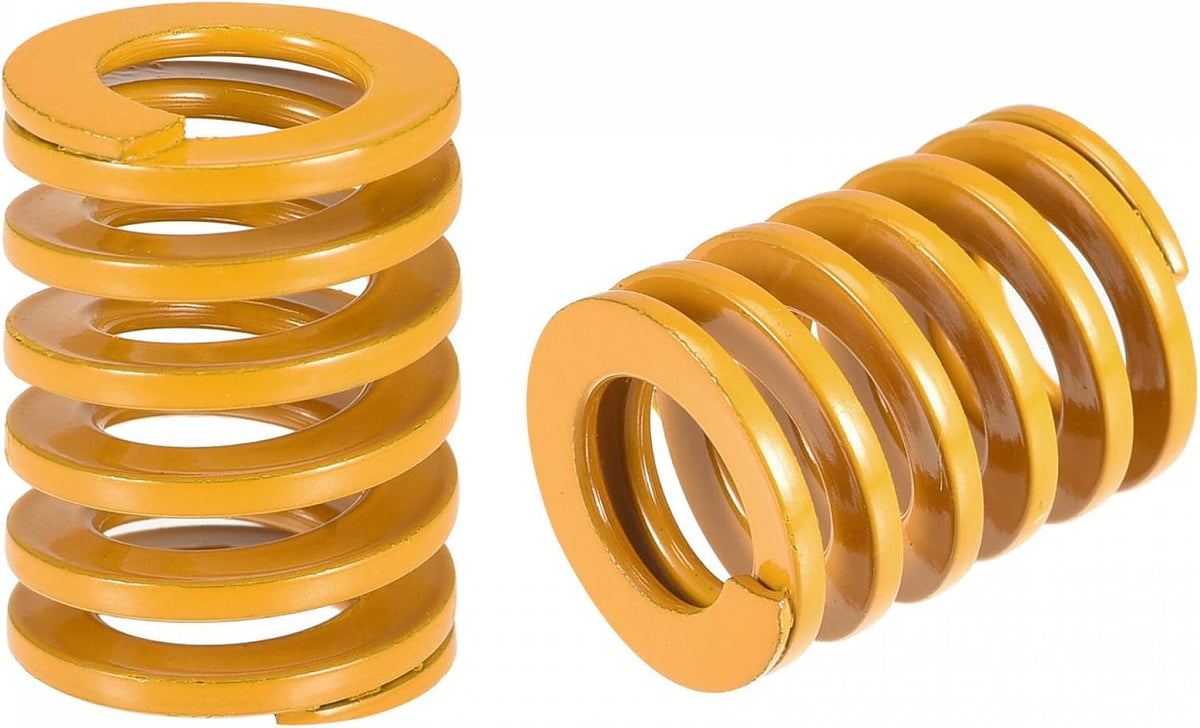 3D Printer Die Spring, 20mm OD 25mm Long 2pcs Spiral Stamping Light Load Compression Mould Die Springs for 3D Printer Electric Part, Yellow