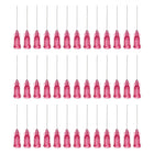 Industrial Blunt Tip Needle 25G 1 Inch Length with Luer Lock Screw Interface Connector, Dispensing Needle for Liquid Glue Gun, 40 Pcs (Red)
