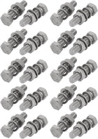 20pcs 304 Stainless Steel M6x25mm Hex Bolts w Nuts and Washers Assortment Kit