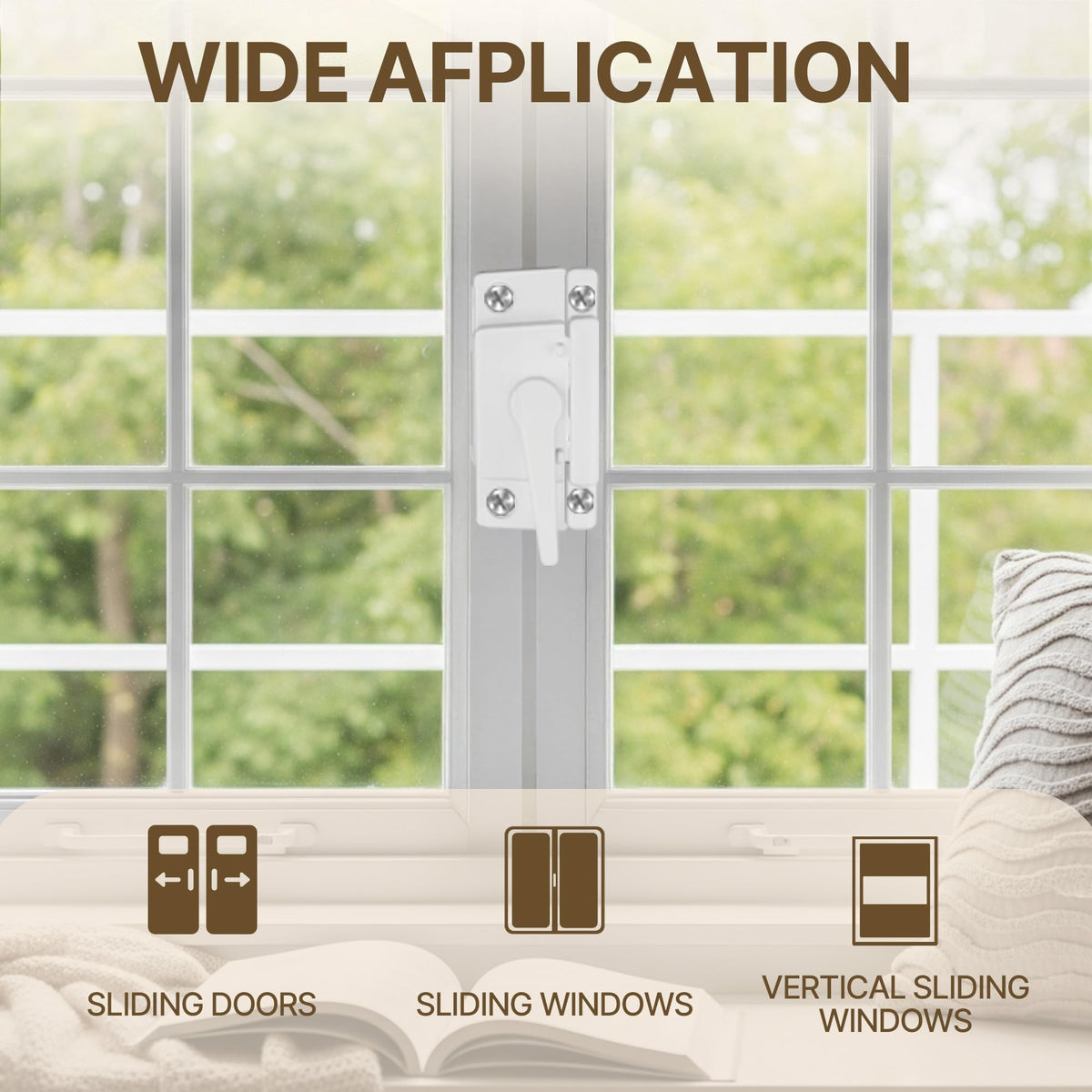 4 Unids Bloqueos de Ventana, Bloqueos de Ventana de Repuesto, Bloqueos de Sash de Ventana Deslizante, Bloqueos de Cam Blancos Duras para Ventanas de una Hoja y Dobles, Instalación Segura de Ventanas Deslizantes Verticales e Horizontales