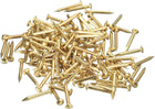 140Pcs Small Tiny Nails 1.2x10mm(DxL) Tiny Brass Nails Hardware Round Head Brass Nail for Wooden DIY Projects Decorative Boxes Household, Brass Tone