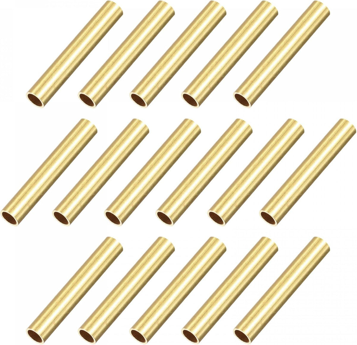 Brass Tube 5mm OD 0.5mm Wall Thickness 30mm Length Pipe Tubing for DIY 16 Pcs