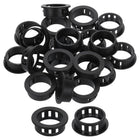 20Pcs Round Cable Snap Bushing Grommets, 1"(25mm) Black Snap in Cable Grommet Protector for Locking Tube Hose Wire Cord