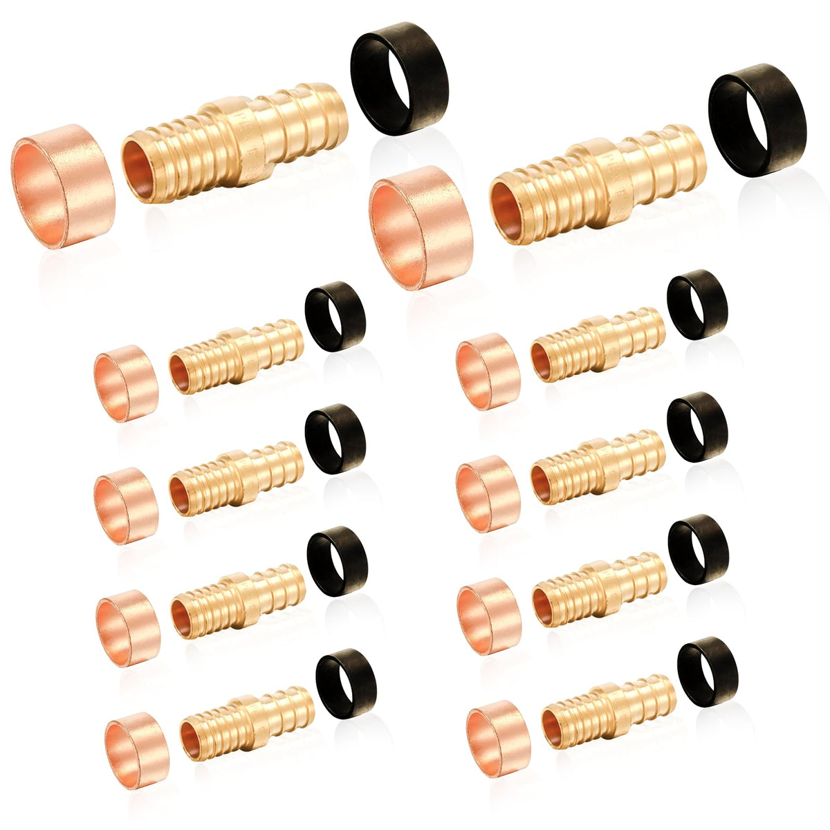 10PC LinkMejor 1/2" PEXクリップ X 1/2" PBポリブチレン接続コーサリング