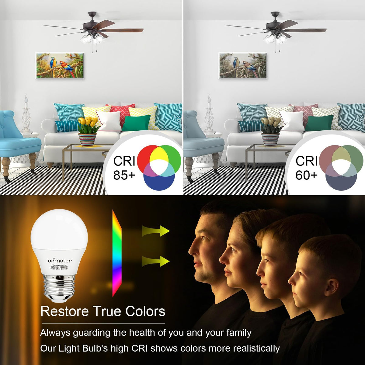 12 szt. żarówki LED E26 60W ekwiwalent 4000K biały naturalny A15 żarówki LED