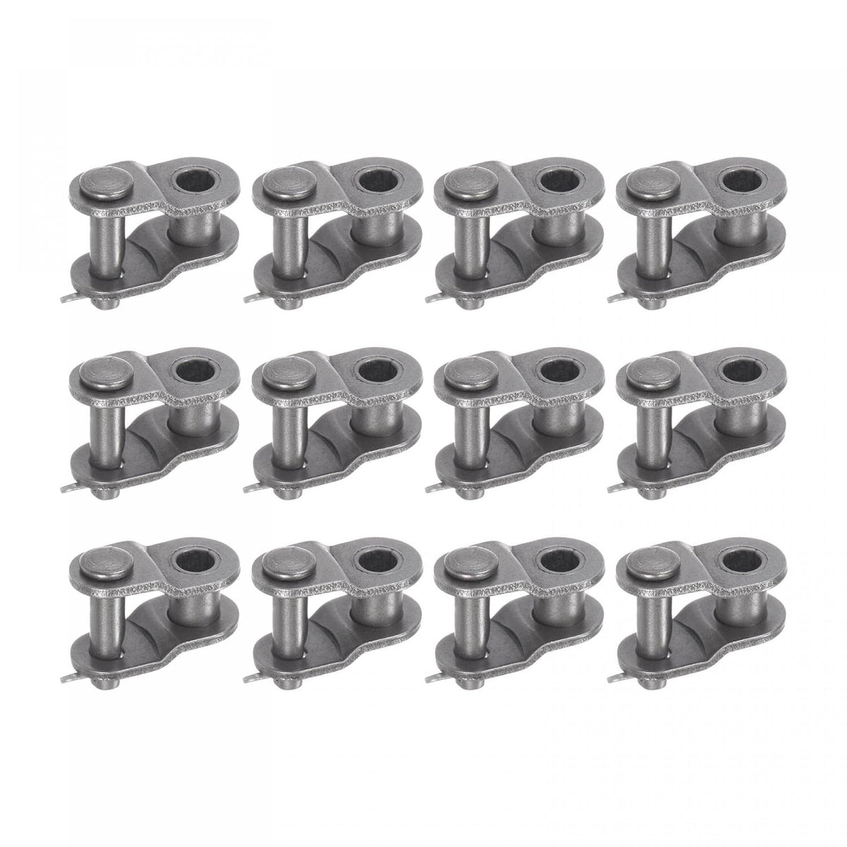 16Pcs #35 Chain Offset Half Link Roller, 3/8" Pitch Carbon Steel, Standard Chain End Connector Split Links for 06C Chain