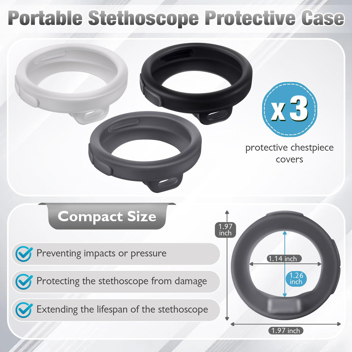 LinkMejor 3 Pz Copertura Protettiva Compatibile con EKO CORE 500, Nera