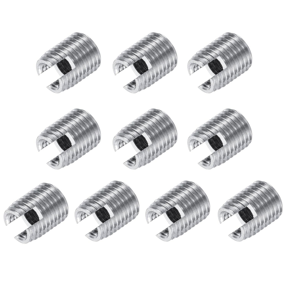 Self Tapping Threaded Inserts M4 M7x8mm Carbon Steel Repairing Nuts 20pcs