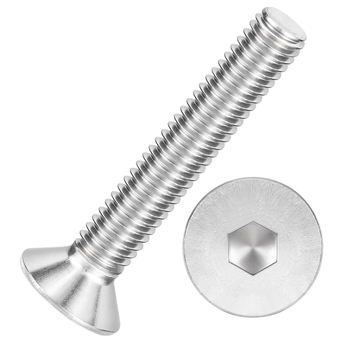 LinkMejor 100Pcs[M3-0.5x18] Platt huvud skruv mutter undersänkt skruv