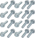 20Pcs 1/4-20 x 1 Inch Thread Carbon Steel Hex Serrated Head Flange Screw Bolt