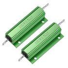 2 Pcs Aluminum Case Resistor 100W 0.5 Ohm Wirewound Green for LED Replacement Converter 100W 0.5RJ