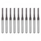 End Mill CNC Router Bits, 2mm x 9.5mm 1/8" Shank Diamond Film Coated Carbide Engraving Bit Milling Cutter Left Hand for PCB Plastic Fiber Wood 10pcs