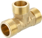 Brass Tee Pipe Fitting, G3/4" x G3/4" x G3/4" 3 Way T-Connector for Gas Transport Connect Pipelines, 1pcs
