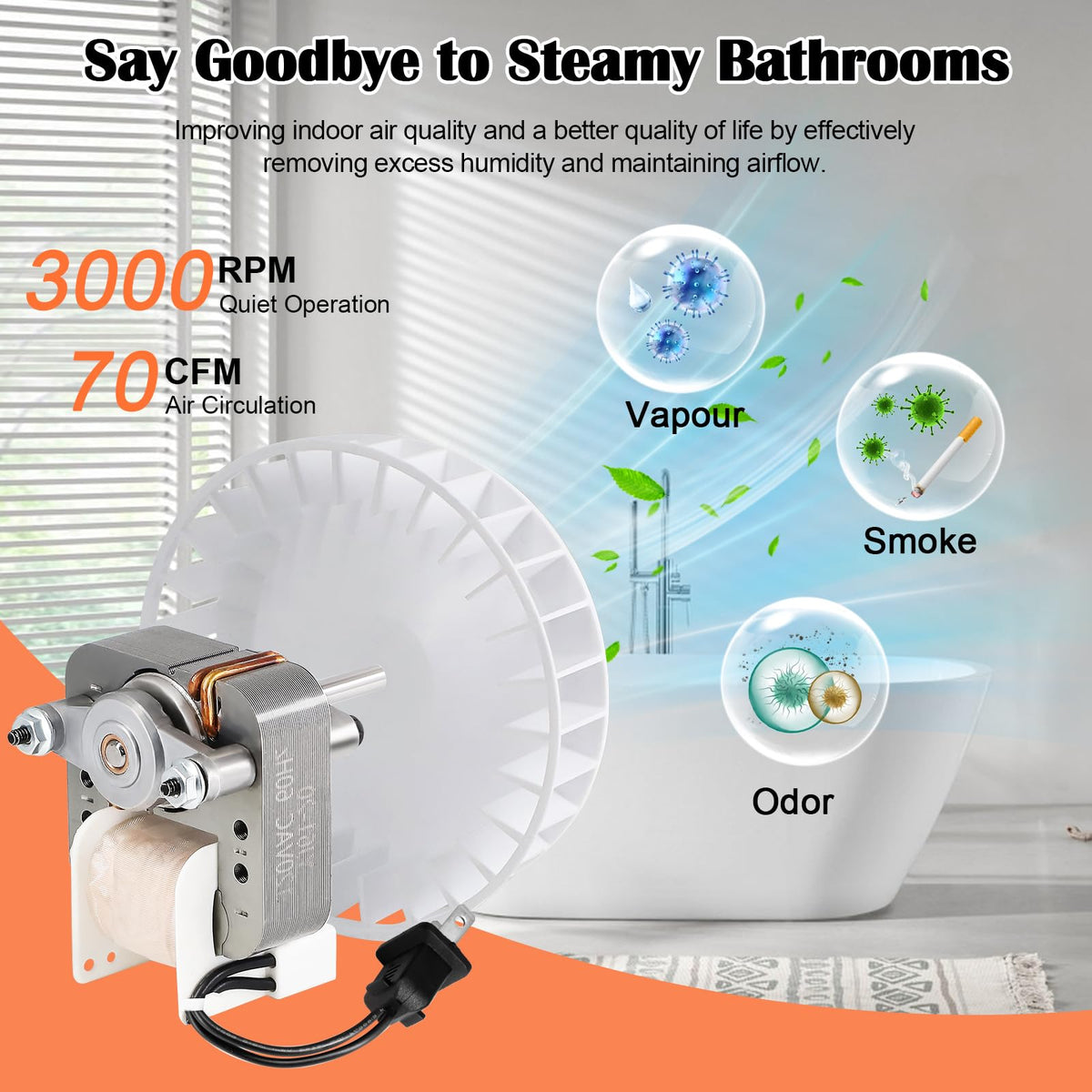 769RL B Reemplazo de Unidad para Motor del Ventilador de Broan-Nutone S0504B000