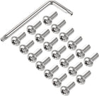 M8x20mm Torx Security Machine Screw, 20pcs Pan Head Screws Inside Column, with T40 L-Type Wrench, 304 Stainless Steel Fasteners Bolts