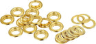 Eyelets with Washers, 16.5 x 10 x 5mm Iron Through Hole Hollow Rivets Grommets Gold Tone 200 Set